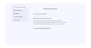FAQ with Sidebar Menu Section Using Tailwind UI