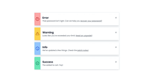 Toast Messages - Tailwind Component