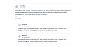 Comment Area with Replies using Tailwind UI Component