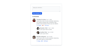 Card Comment - Tailwind Component