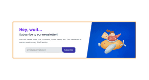 Newsletter With Image - Tailwind Component