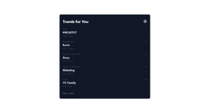 List View Trending Topic Twitter - Tailwind Component