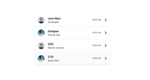 List View With Action Button - Tailwind Component