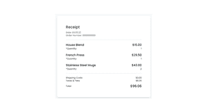 Review List or Receipt - Tailwind Component