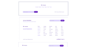 Website Footer Design Using Tailwind UI
