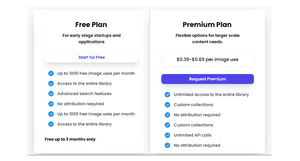 Pricing by Wirestock - Tailwind Component