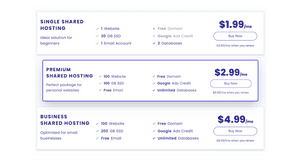 Horizontal Price Plan - Tailwind Component